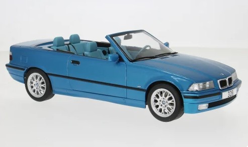 BMW 3er (E36) Cabriolet 1996 Lichtblauw - 1:18